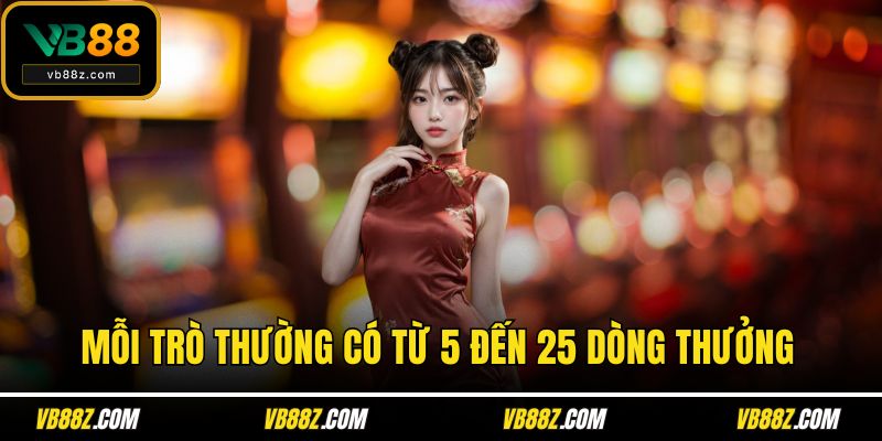 Mỗi trò thường có từ 5 đến 25 dòng thưởng